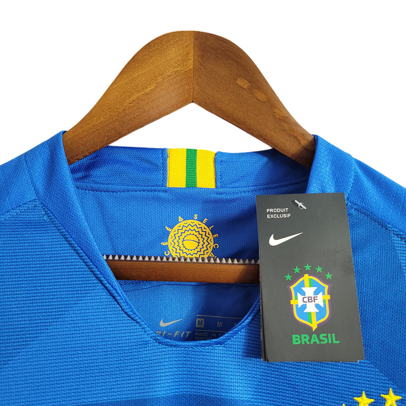 Camiseta Brasil retro 2018 segunda equipación