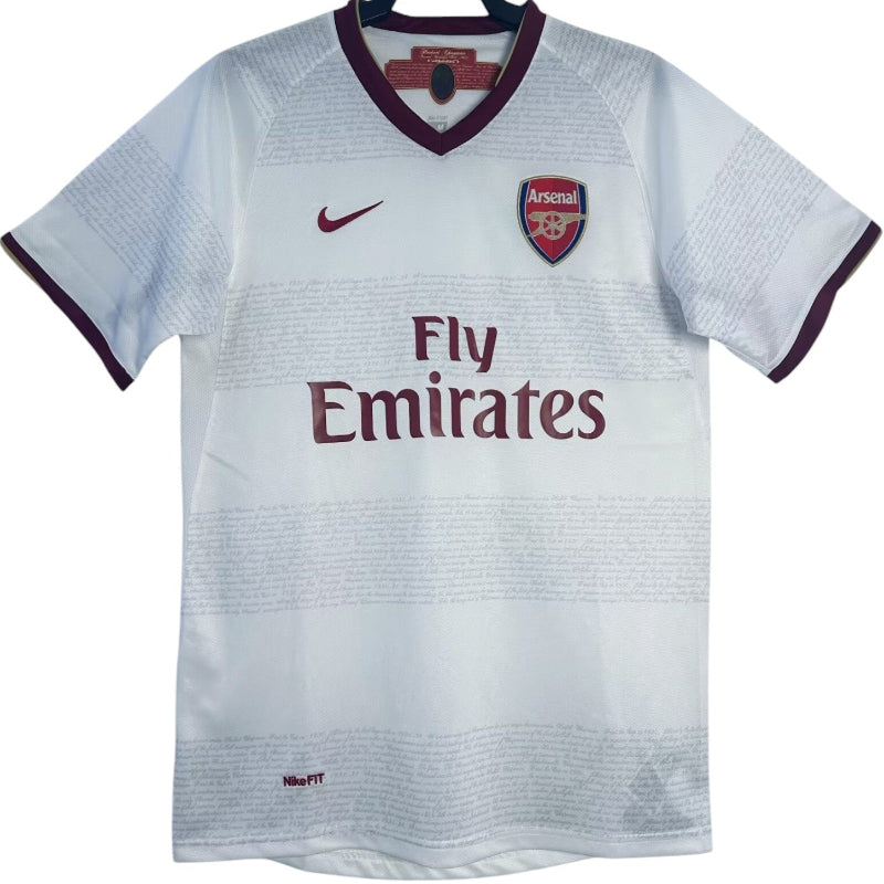 Camiseta Arsenal retro 2007-2008 segunda equipación
